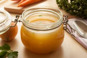 You can make homemade vegetable broth or purchase it.