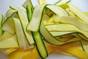 Zucchini/Summer Squash noodles or ribbons for the Farr Better Creamiest Dairy-Free Alfredo Sauce