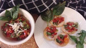Farr Better Easy Bruschetta Recipe with Dairy-Free Parmesan Cheese