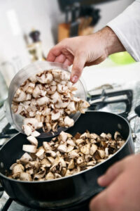Click here to see the health benefits of mushrooms and how to prepare them for the Farr Better Creamy Mushroom Stroganoff