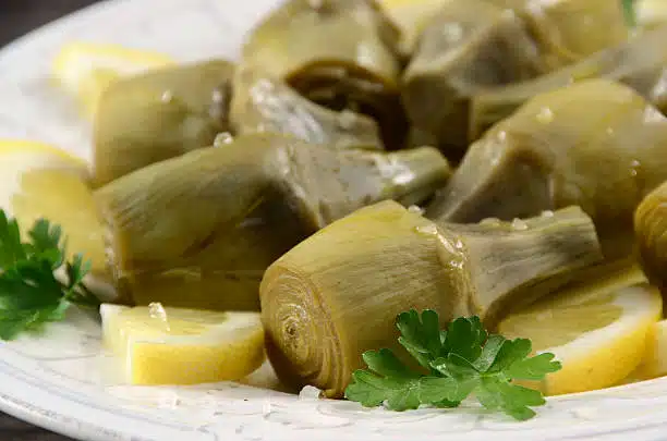 Steamed Baby Artichokes