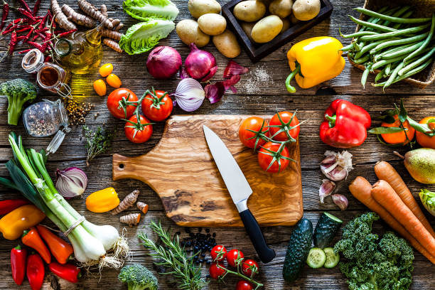 Fresh produce used in recipes