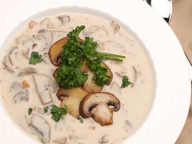 Above all, enjoy this warm and wonderful Vegan Cream of Mushroom Soup from Farr Better Recipes®