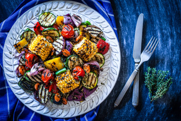 Grilled Veggies including the beautiful bell peppers.
